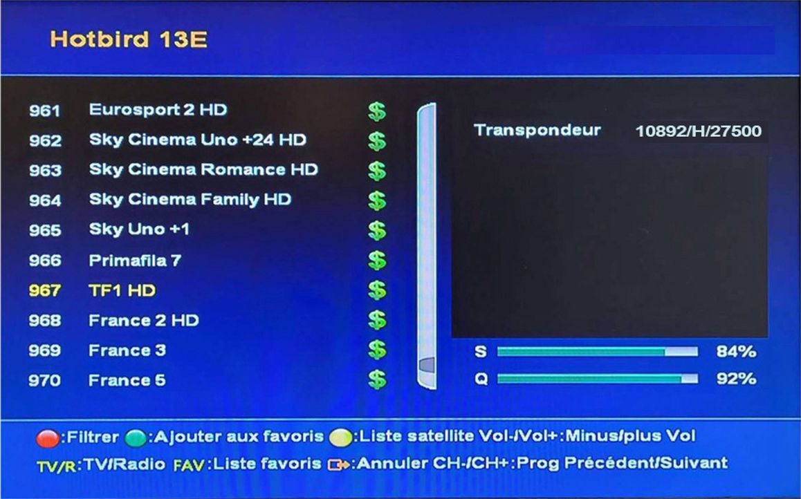 Liste Bis TV Strong Thomson