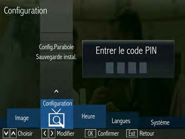 Ecran Configuration SIRIUS