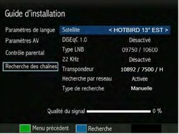 Ecran Guide installation SIRIUS